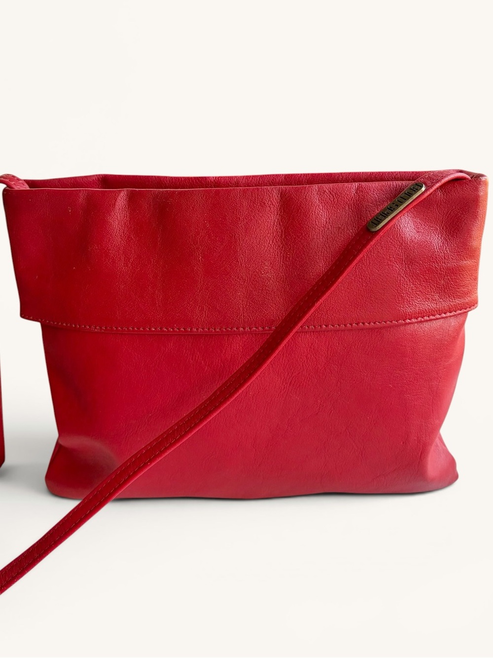 Vintage Red Leather Crossbody Bag - Bold Spirit Vintage - Picture 16 of 16